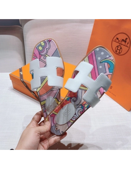 Hermes flat slides summer shoes_13