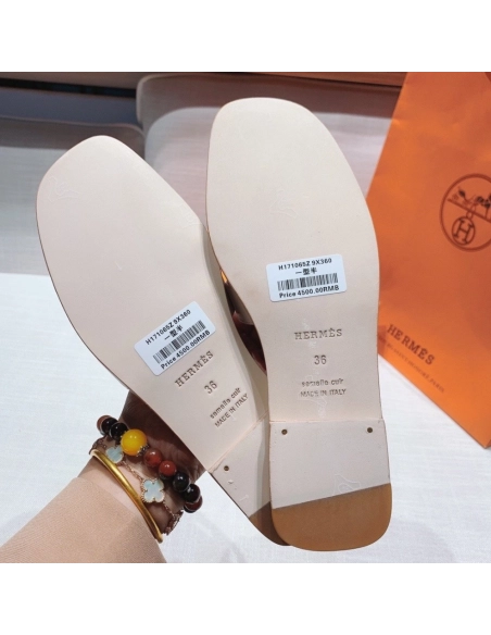 Hermes flat slides summer shoes_13