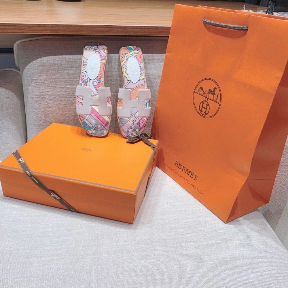 Hermes flat slides summer shoes_13