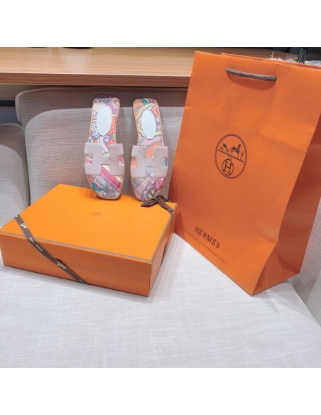 Hermes flat slides summer shoes_13