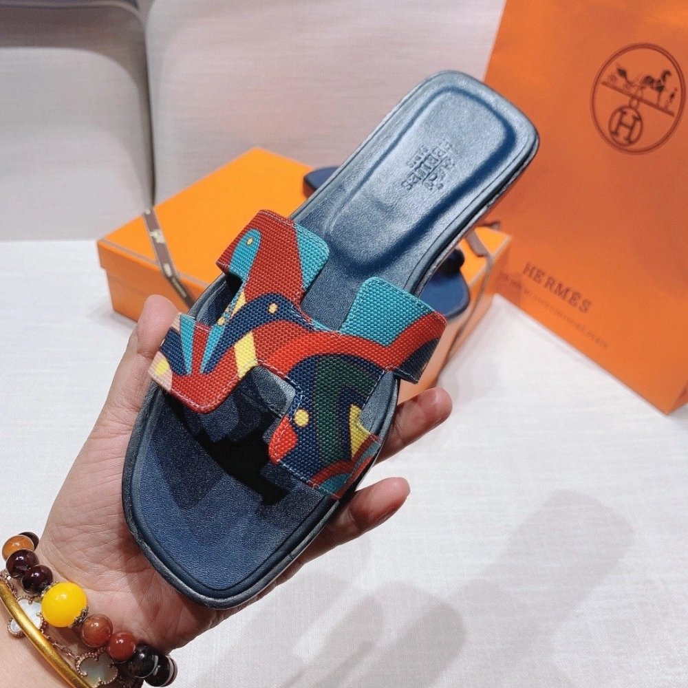Hermes flat slides summer shoes_15