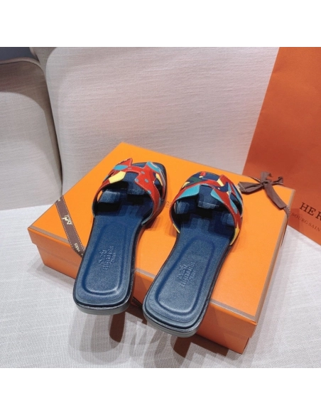 Hermes flat slides summer shoes_15