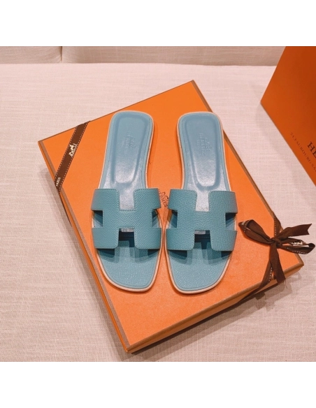 Hermes flat slides summer shoes_16