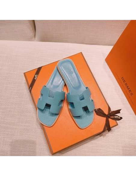 Hermes flat slides summer shoes_16