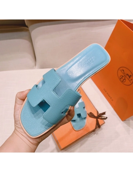 Hermes flat slides summer shoes_16