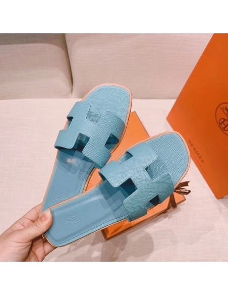 Hermes flat slides summer shoes_16
