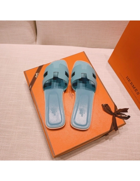 Hermes flat slides summer shoes_16
