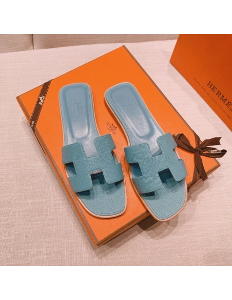 Hermes flat slides summer shoes_16