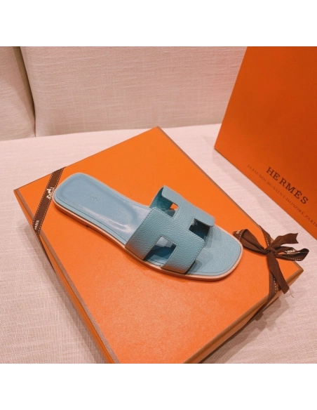 Hermes flat slides summer shoes_16