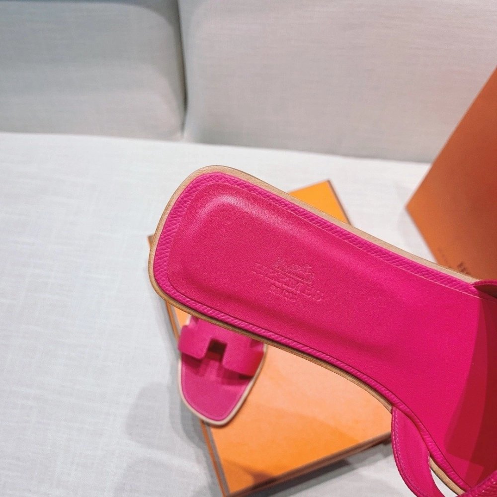 Hermes flat slides summer shoes_17