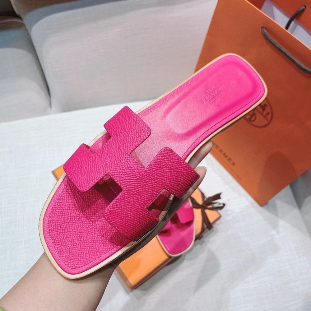 Hermes flat slides summer shoes_17
