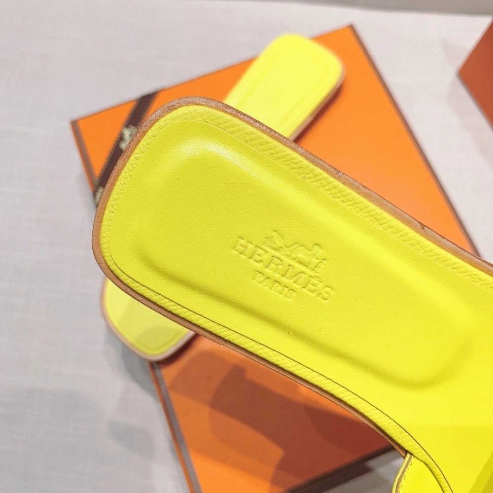 Hermes flat slides summer shoes_18