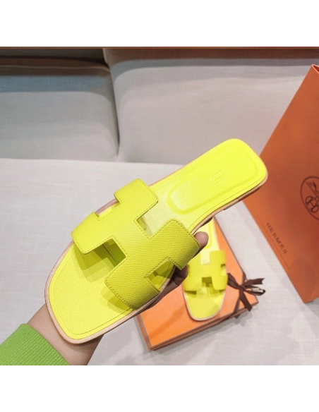 Hermes flat slides summer shoes_18
