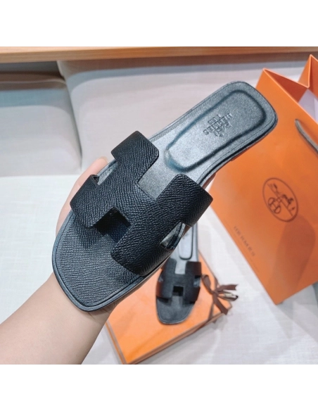 Hermes flat slides summer shoes_19