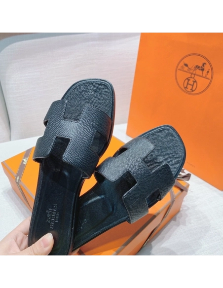 Hermes flat slides summer shoes_19