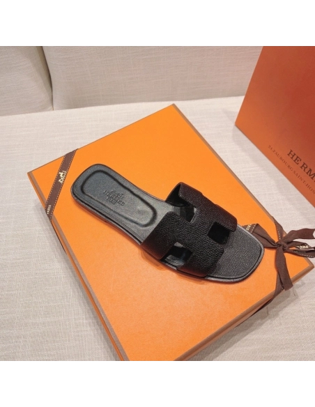 Hermes flat slides summer shoes_19