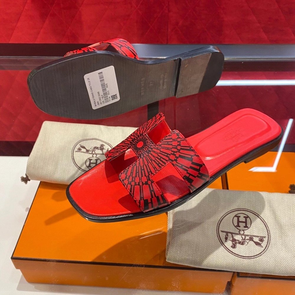 Hermes flat slides summer shoes_2