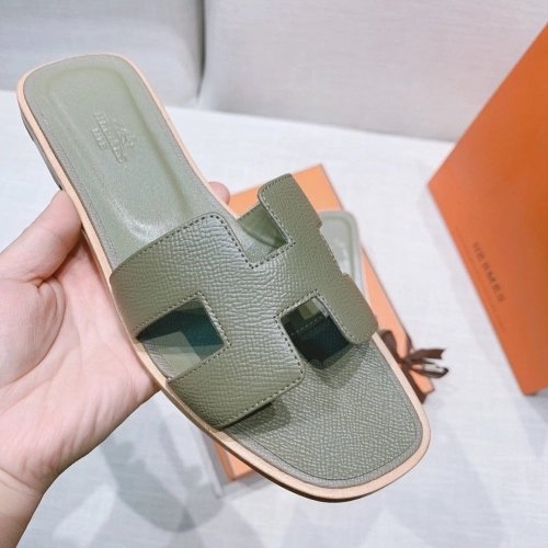 Hermes flat slides summer shoes_20
