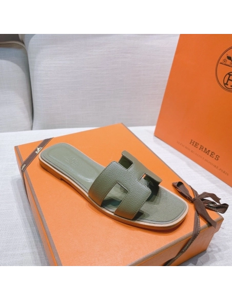 Hermes flat slides summer shoes_20