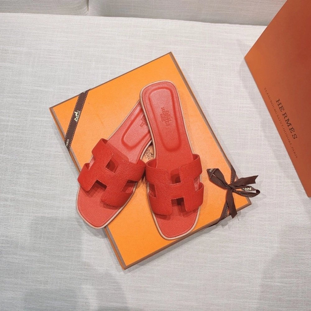 Hermes flat slides summer shoes_21