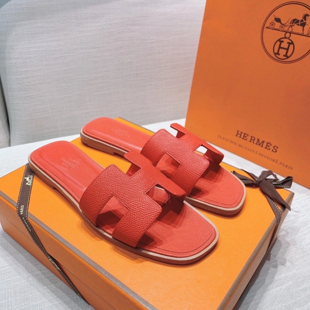 Hermes flat slides summer shoes_21
