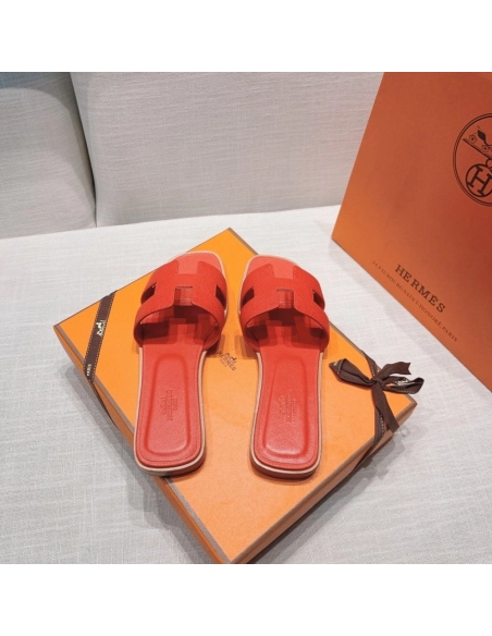 Hermes flat slides summer shoes_21