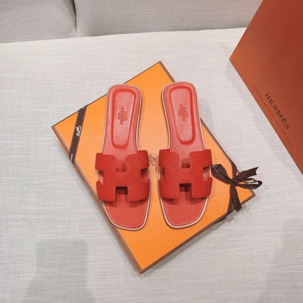 Hermes flat slides summer shoes_21