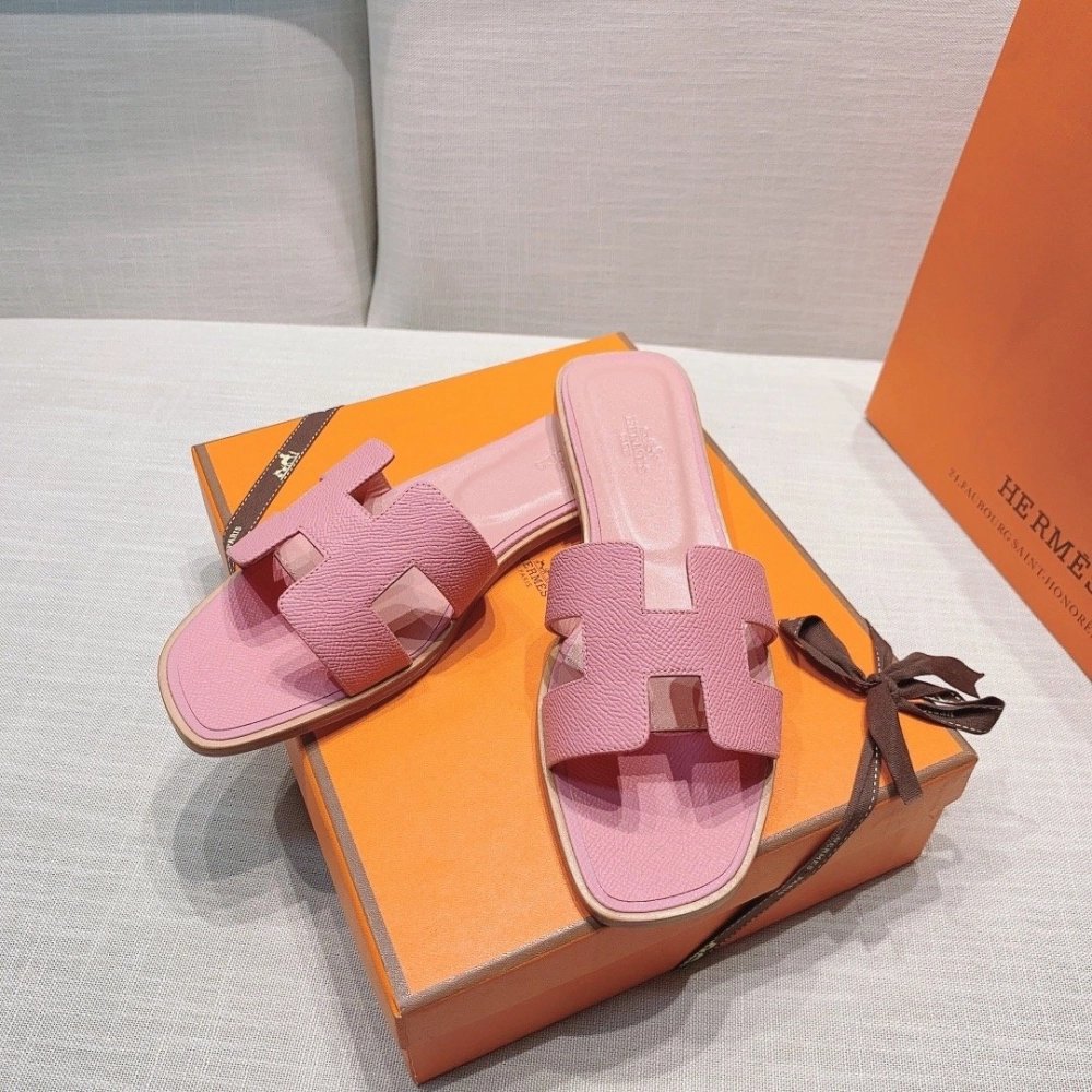 Hermes flat slides summer shoes_22