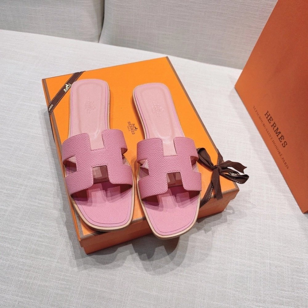 Hermes flat slides summer shoes_22