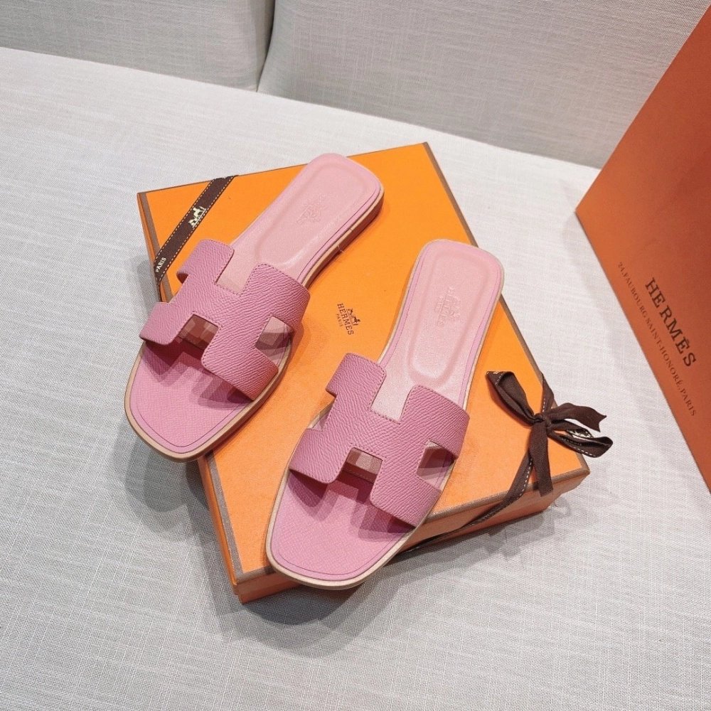 Hermes flat slides summer shoes_22