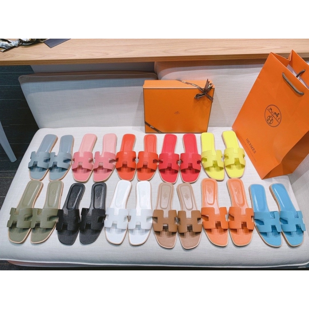 Hermes flat slides summer shoes_22
