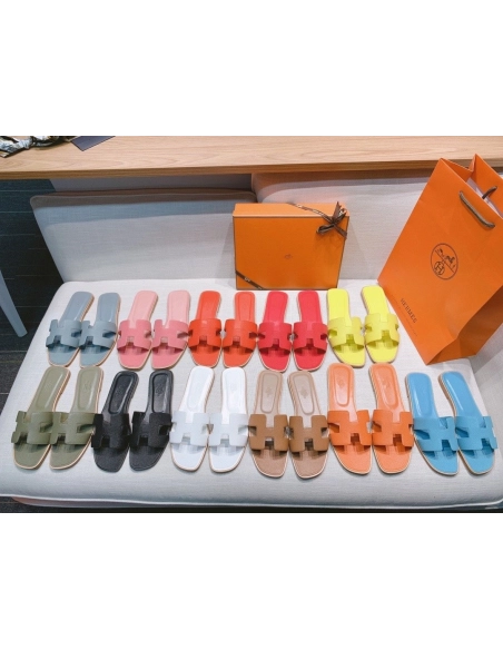 Hermes flat slides summer shoes_22