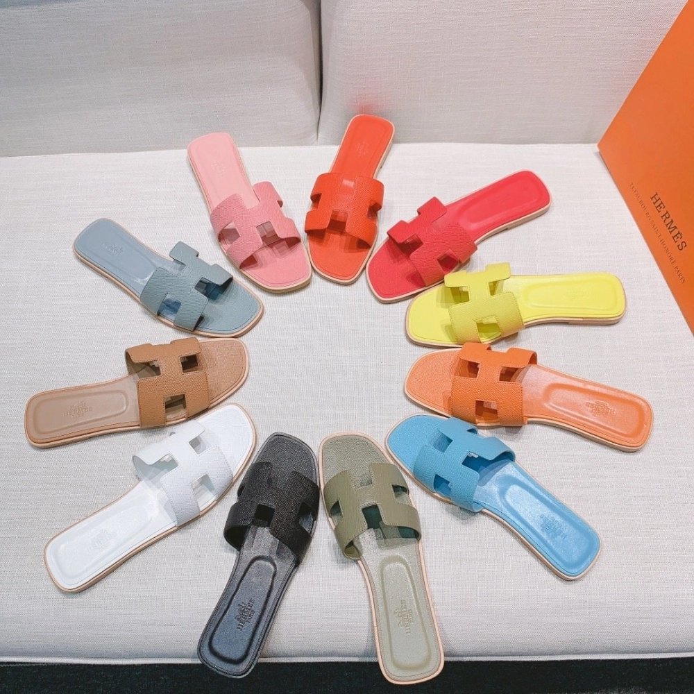 Hermes flat slides summer shoes_22