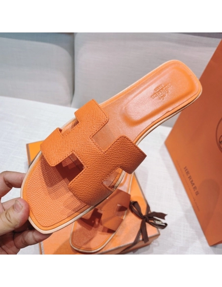 Hermes flat slides summer shoes_23