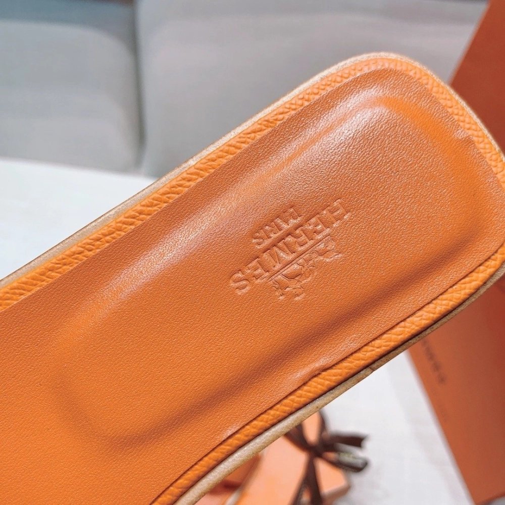 Hermes flat slides summer shoes_23