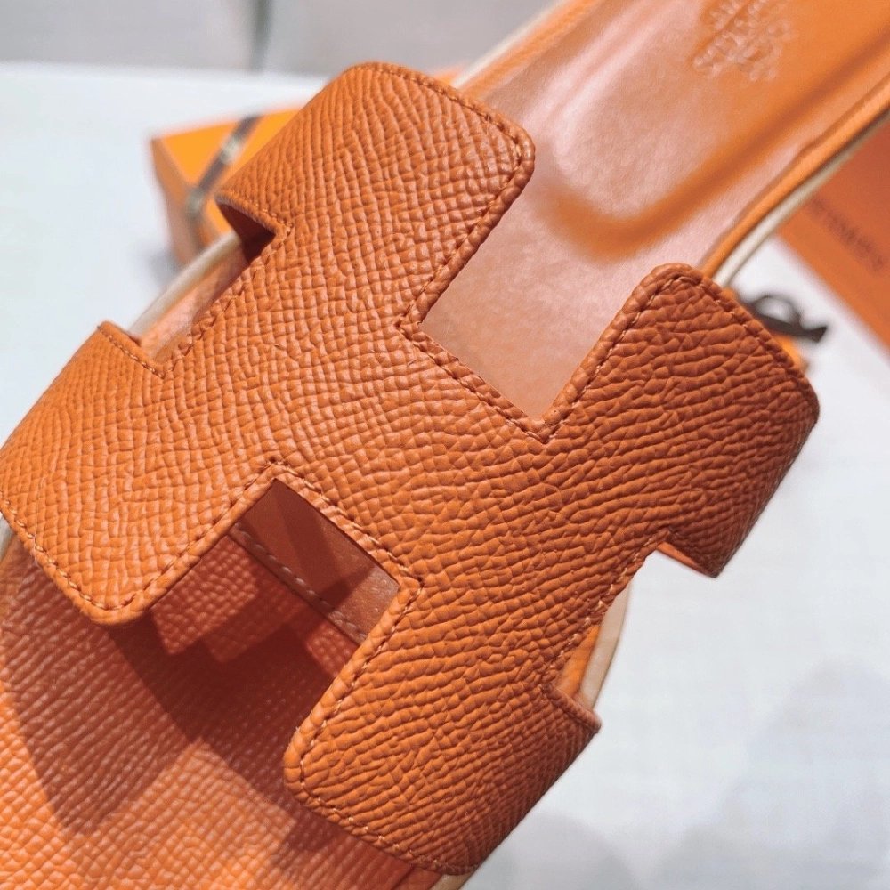 Hermes flat slides summer shoes_23