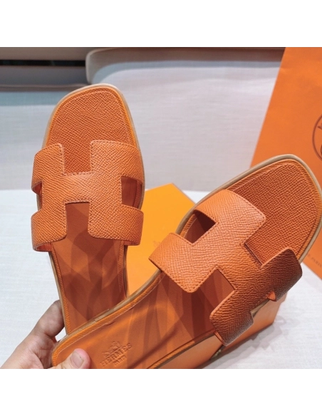 Hermes flat slides summer shoes_23