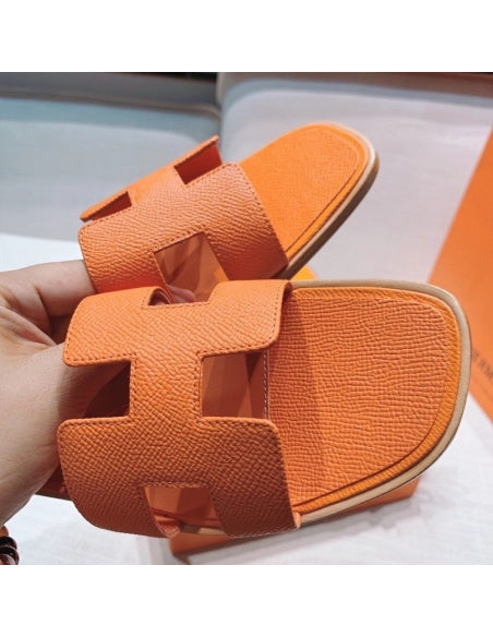 Hermes flat slides summer shoes_23