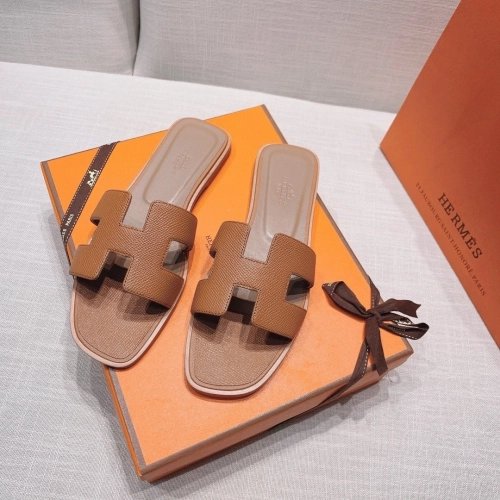 Hermes flat slides summer shoes_24