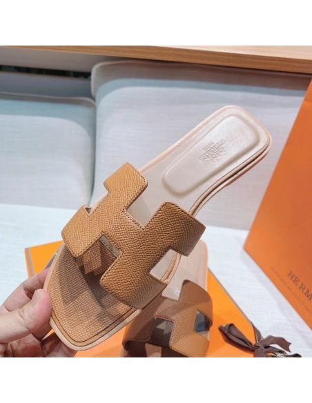 Hermes flat slides summer shoes_24