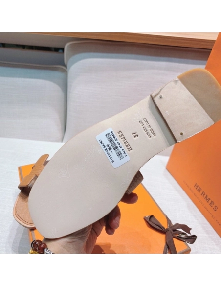 Hermes flat slides summer shoes_24