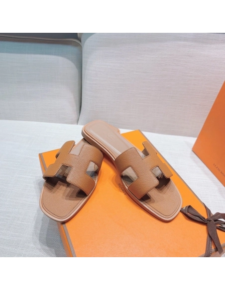 Hermes flat slides summer shoes_24