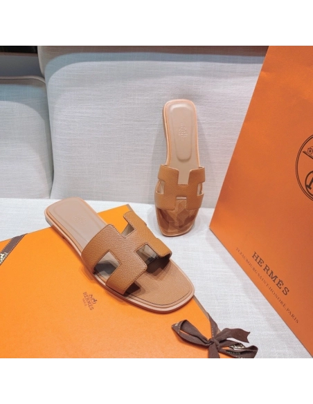 Hermes flat slides summer shoes_24