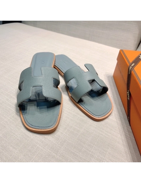 Hermes flat slides summer shoes_25