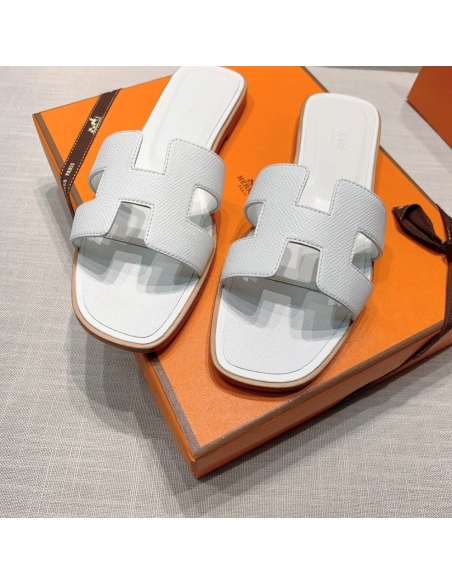 Hermes flat slides summer shoes_26