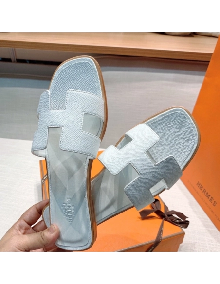 Hermes flat slides summer shoes_26