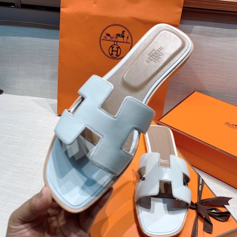 Hermes flat slides summer shoes_29
