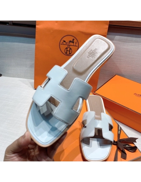 Hermes flat slides summer shoes_29