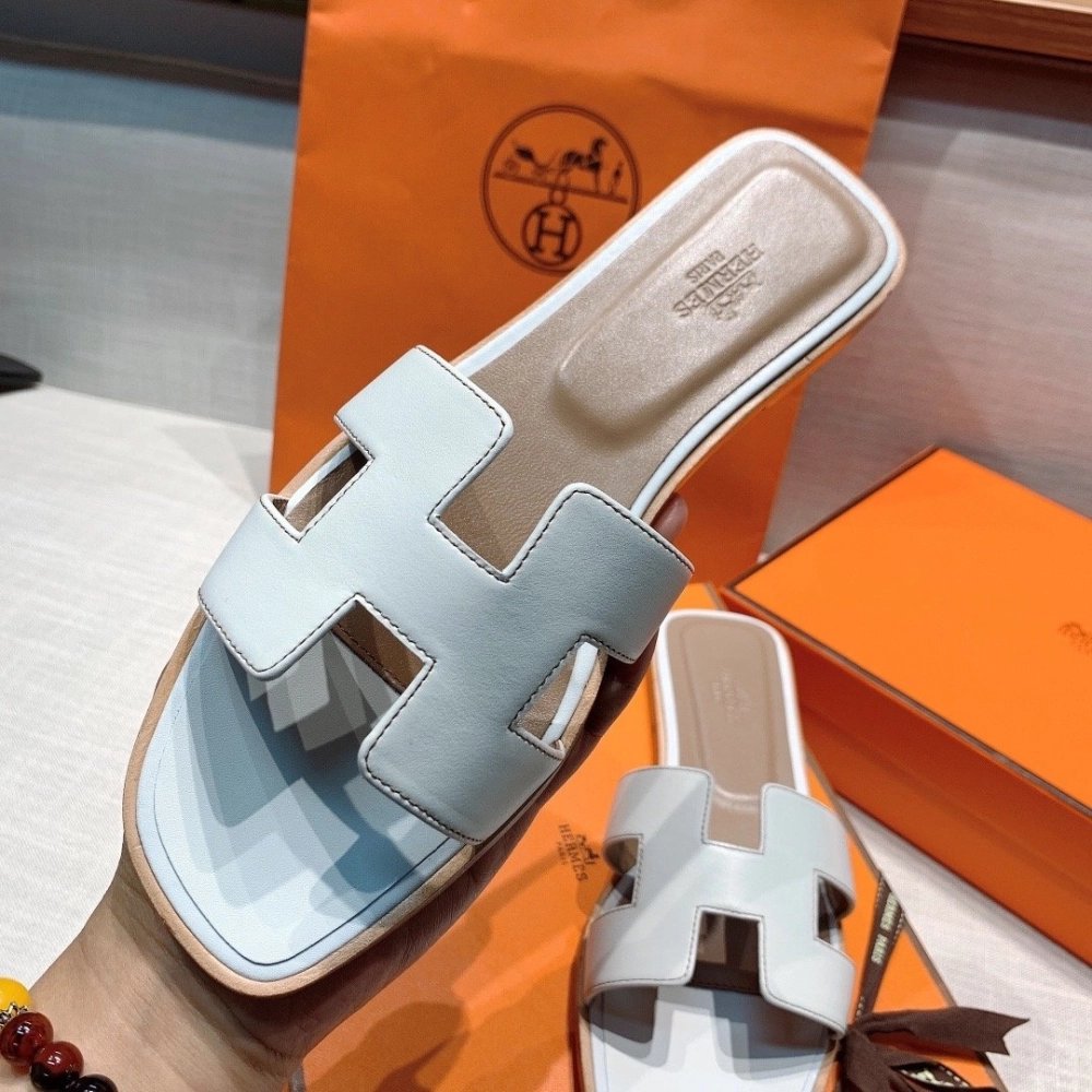 Hermes flat slides summer shoes_29