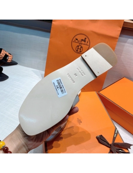 Hermes flat slides summer shoes_29